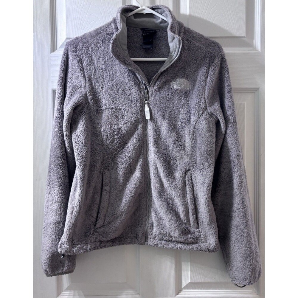 The North Face Women’s Small Gray Full Zip Fleece Jacket Outdoor Coat